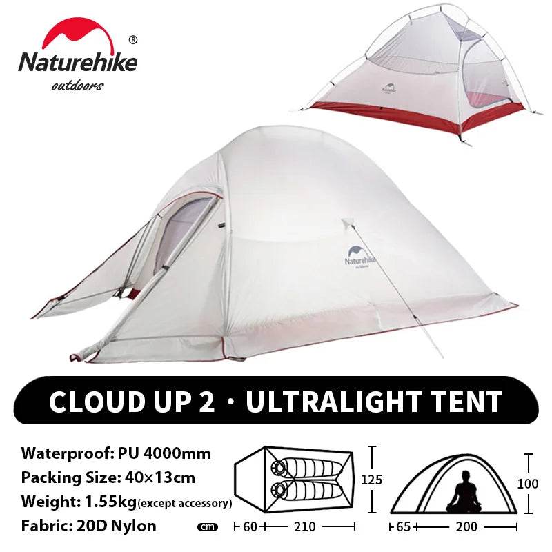 Naturehike Cloud Up 2 Ultralight Trekking Tent - Fish & Cheaps | Fishing & Outdoor Gear