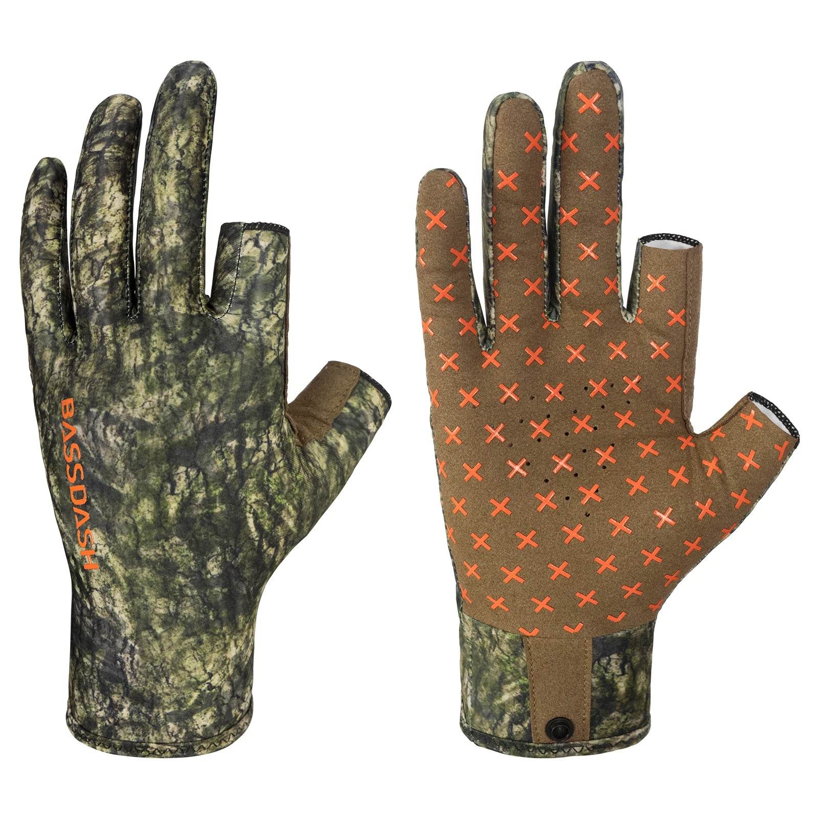 Bassdash Fingerless Camo Warm Weather Gloves - Fish & Cheaps | Fishing & Outdoor Gear