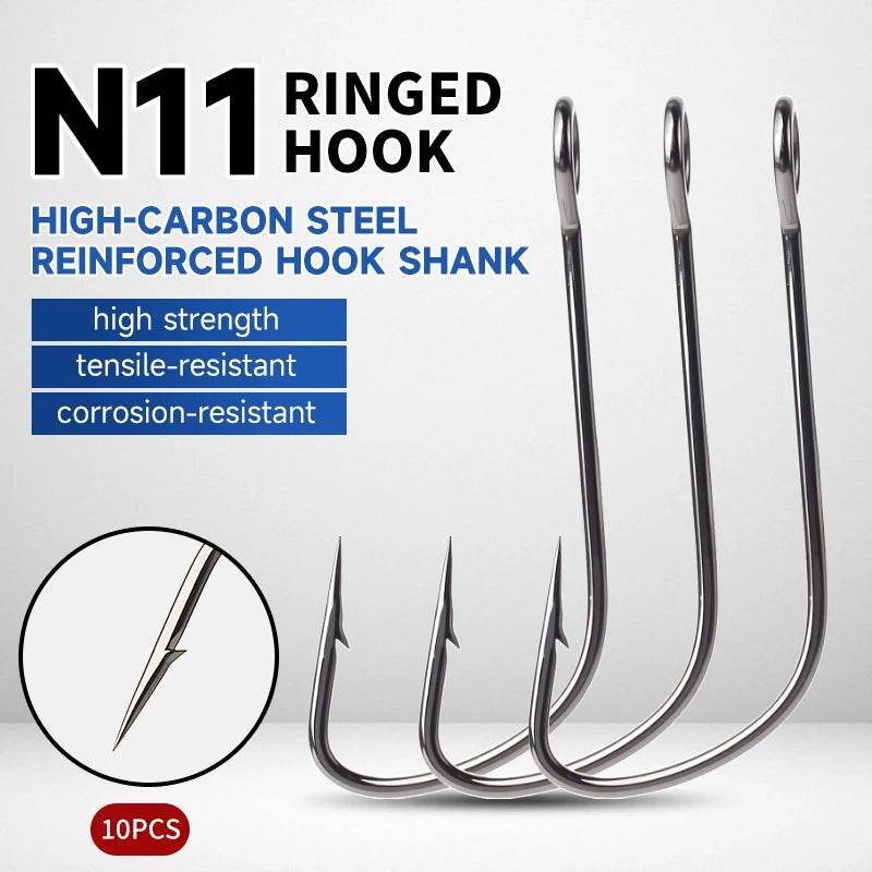 Supercontinent High Carbon Steel Barbed Single Hooks - Fish & Cheaps | Fishing & Outdoor Gear