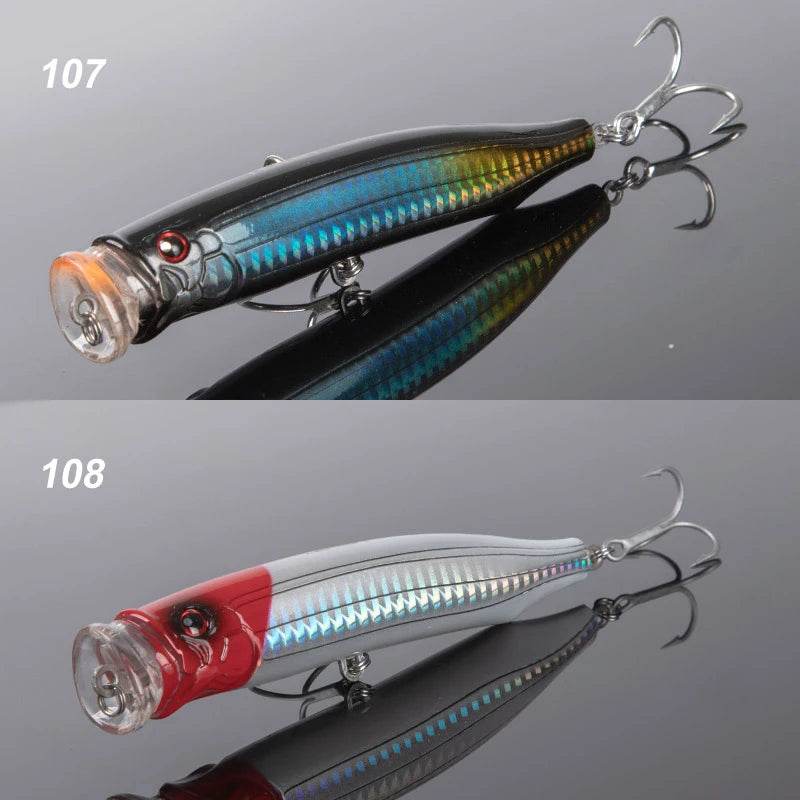Noeby 2PCs Feed Popper Lures – Saltwater Topwater Jerkbait - Fish & Cheaps | Fishing & Outdoor Gear