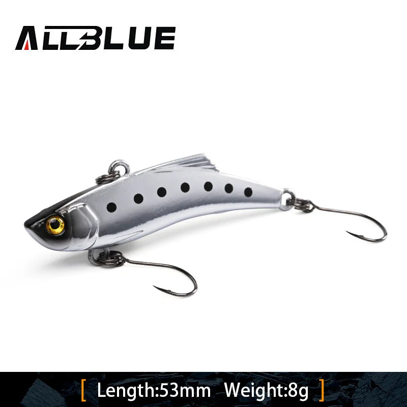 ALLBLUE Silent VIB Sinking Fishing Lure 8g 18g Hard Solid Wobbler Plastic Vibration Trout Bass Pike Artificial Winter Ice Bait