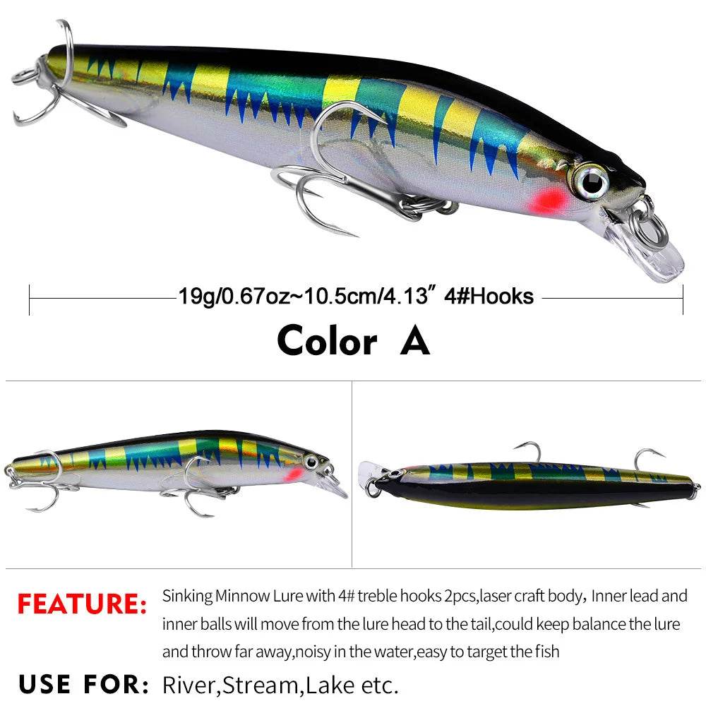 PROBEROS Laser Slow Sinking Minnow – 19g Crankbait - Fish & Cheaps | Fishing & Outdoor Gear