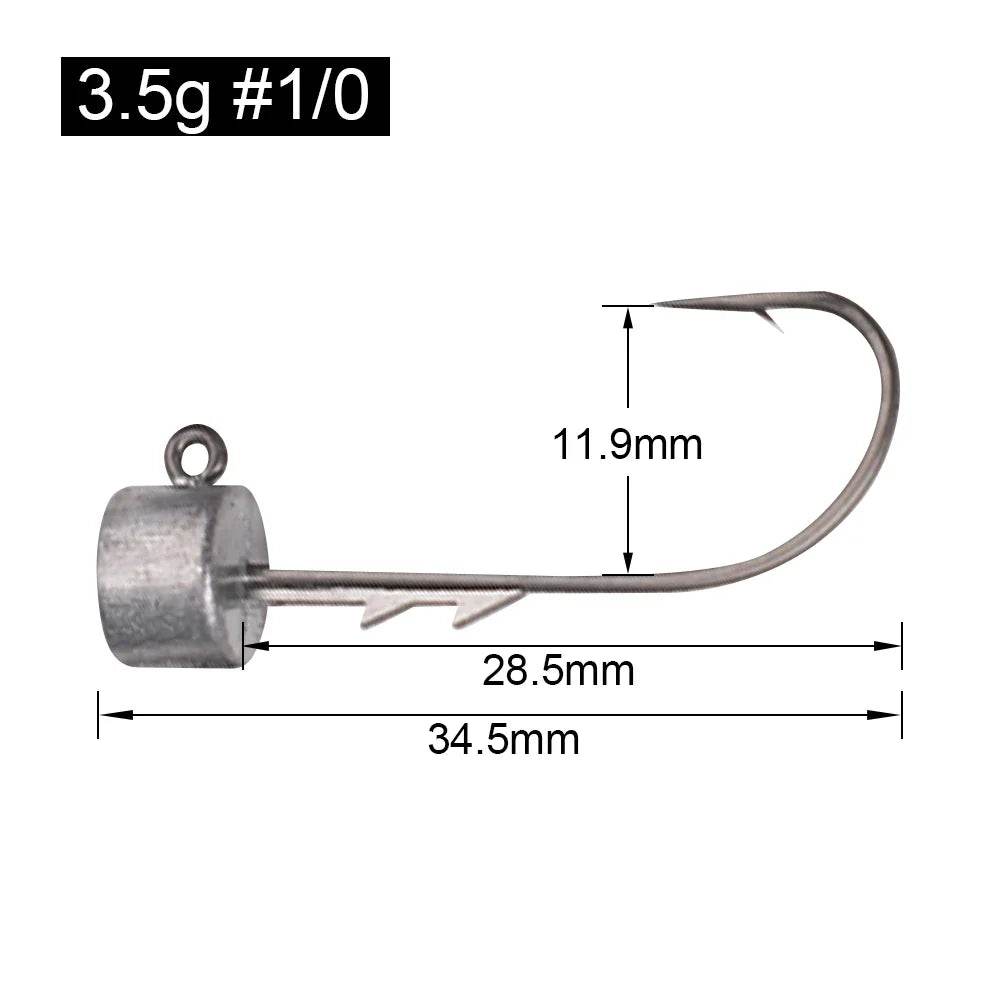 Spinpoler Ned Rig Jig Heads – Ultra-Sharp Barbed Precision - Fish & Cheaps | Fishing & Outdoor Gear