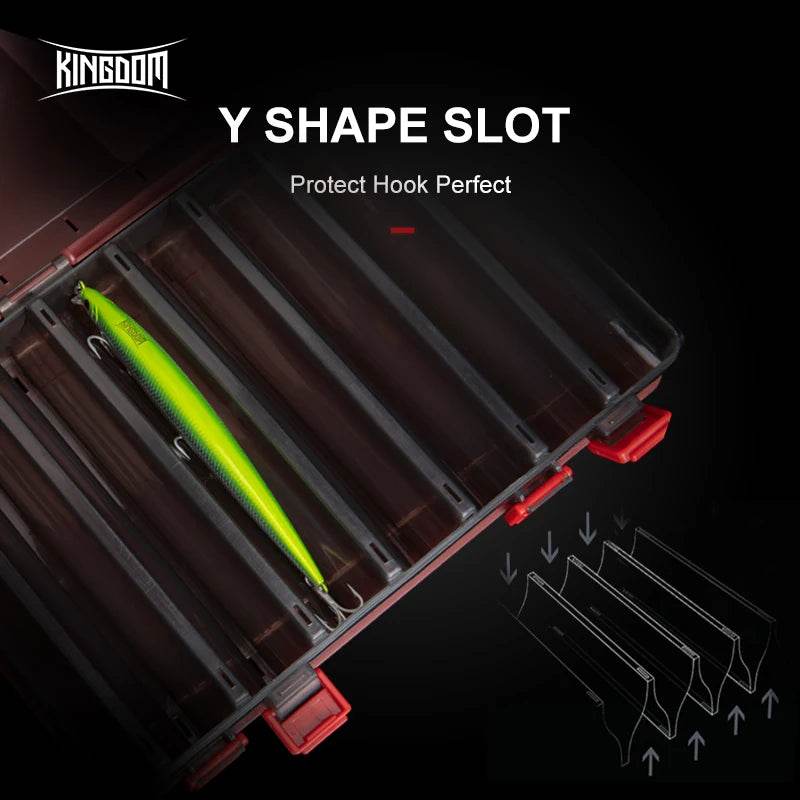 Kingdom 14-Compartment Double-Sided Tackle Box - Fish & Cheaps | Fishing & Outdoor Gear
