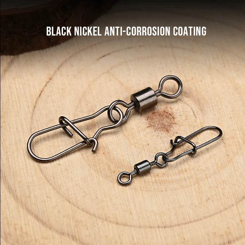 BLUX Quick Change Lock Snap with Superline Swivel – 50pcs - Fish & Cheaps | Fishing & Outdoor Gear
