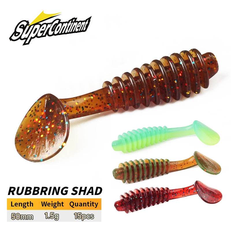 Supercontinent Rubbring Shad Soft Baits 5cm – UV-Enhanced Lures - Fish & Cheaps | Fishing & Outdoor Gear