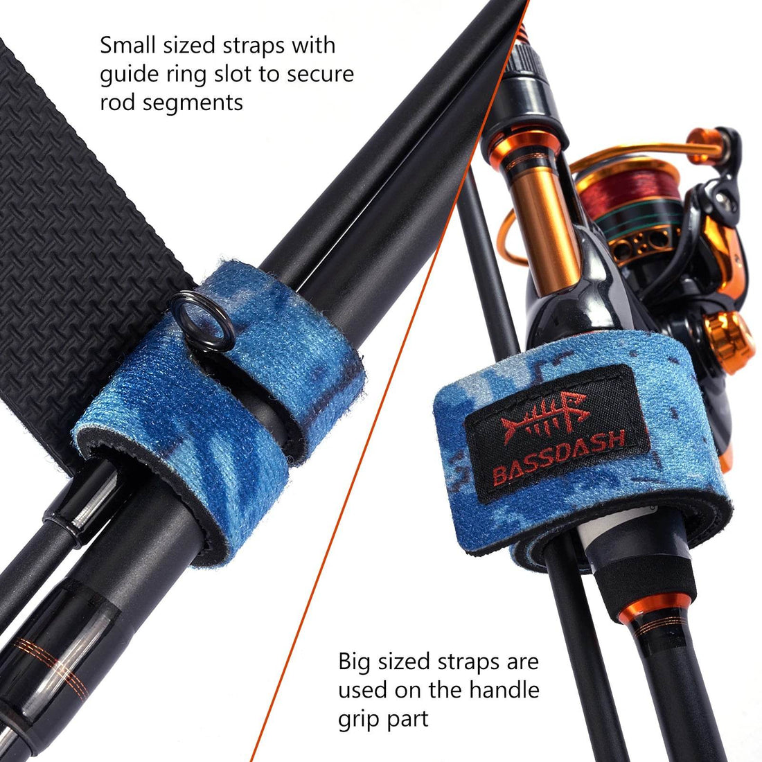 Bassdash Stretchy Fishing Rod Straps – 6-Pack - Fish & Cheaps | Fishing & Outdoor Gear