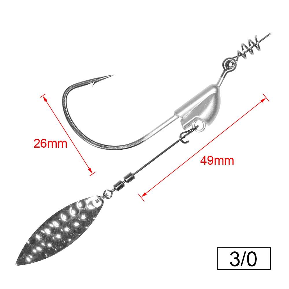 Spinpoler Underspin Jigheads – Bladed Weedless Swimbait Hooks - Fish & Cheaps | Fishing & Outdoor Gear