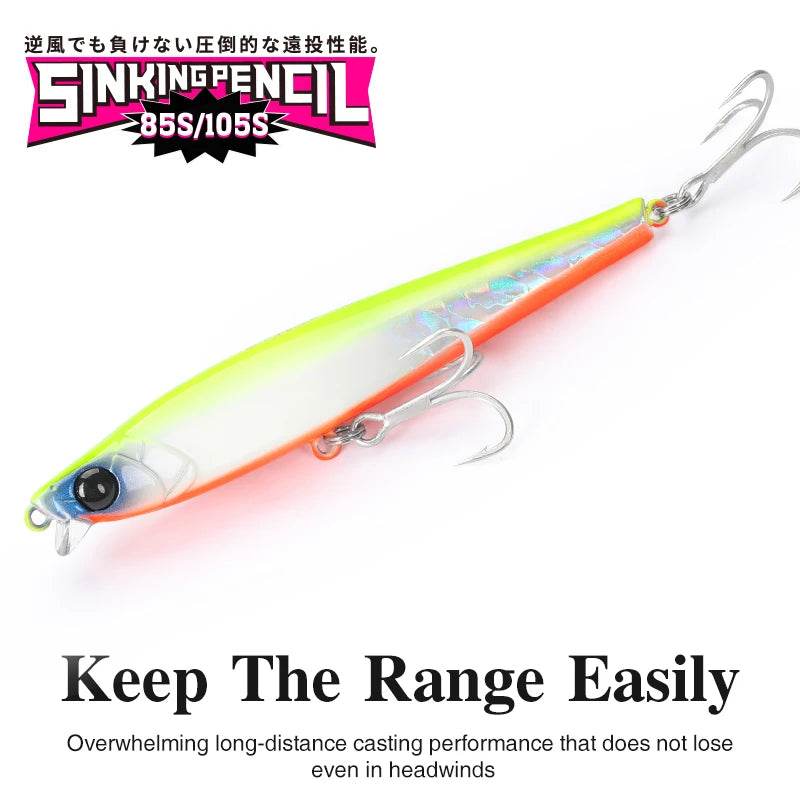 TSURINOYA AIRAZOR Sinking Pencil Lure - Fish & Cheaps | Fishing & Outdoor Gear