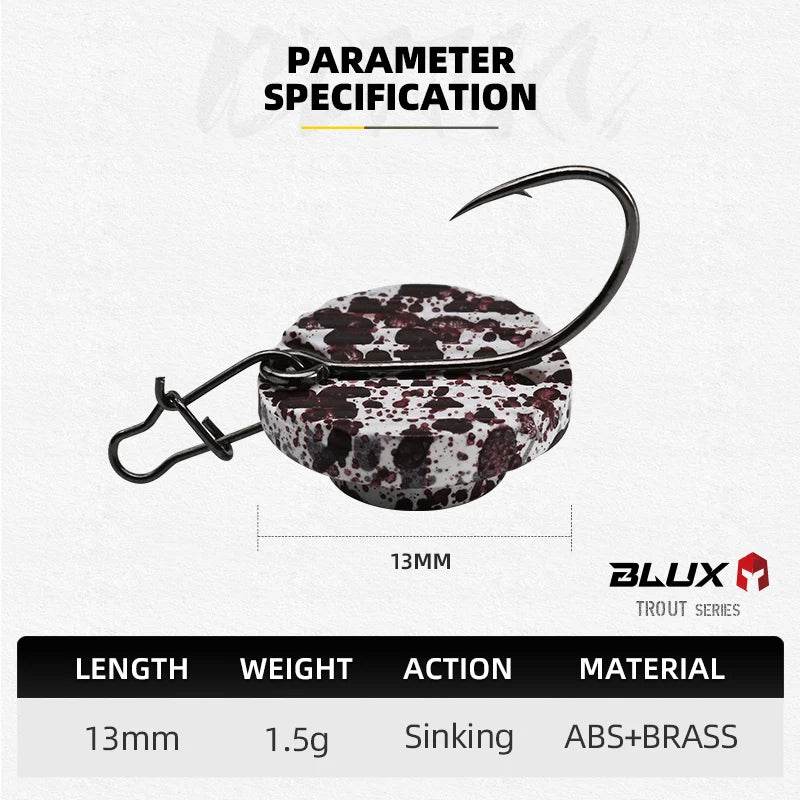 BLUX BUTTON Disc-like Trout Lure - Fish & Cheaps | Fishing & Outdoor Gear