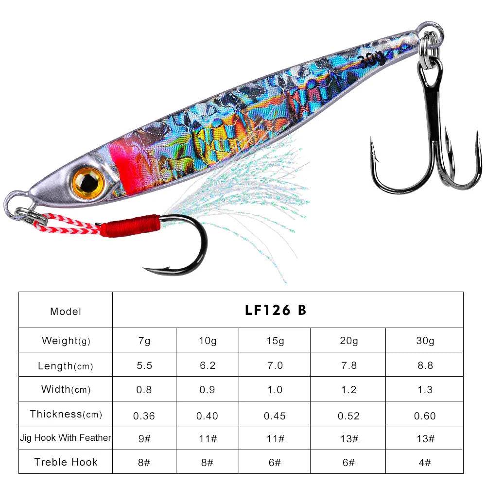 PROBEROS Japen Metal Cast Jig Spoon – Luminous Jigging Lure - Fish & Cheaps | Fishing & Outdoor Gear