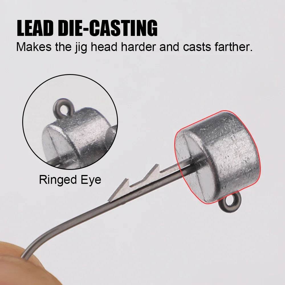 Spinpoler Ned Rig Jig Heads – Ultra-Sharp Barbed Precision - Fish & Cheaps | Fishing & Outdoor Gear