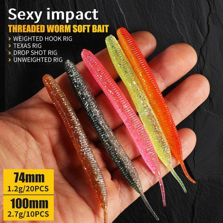 Supercontinent Needle-tailed Silicone Worm – Double Colour 100mm (10 Pack) - Fish & Cheaps | Fishing & Outdoor Gear