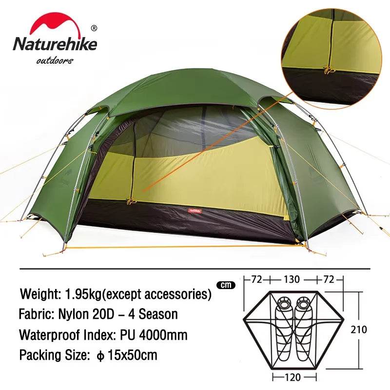 Naturehike Cloud Peak 2 — Ultralight Four-Season Trekking Tent - Fish & Cheaps | Fishing & Outdoor Gear