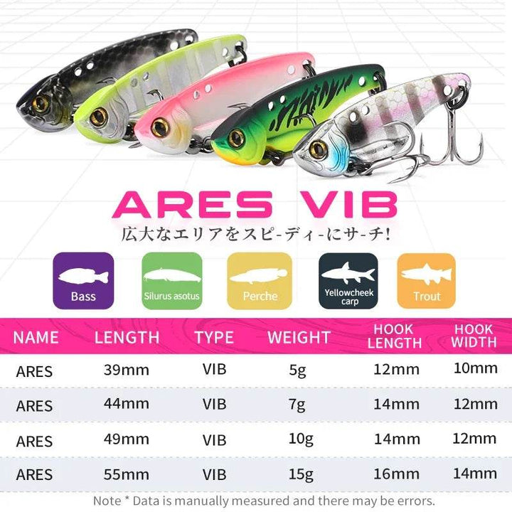 TSURINOYA Metal VIB ARES-A Hard Lure - Fish & Cheaps | Fishing & Outdoor Gear