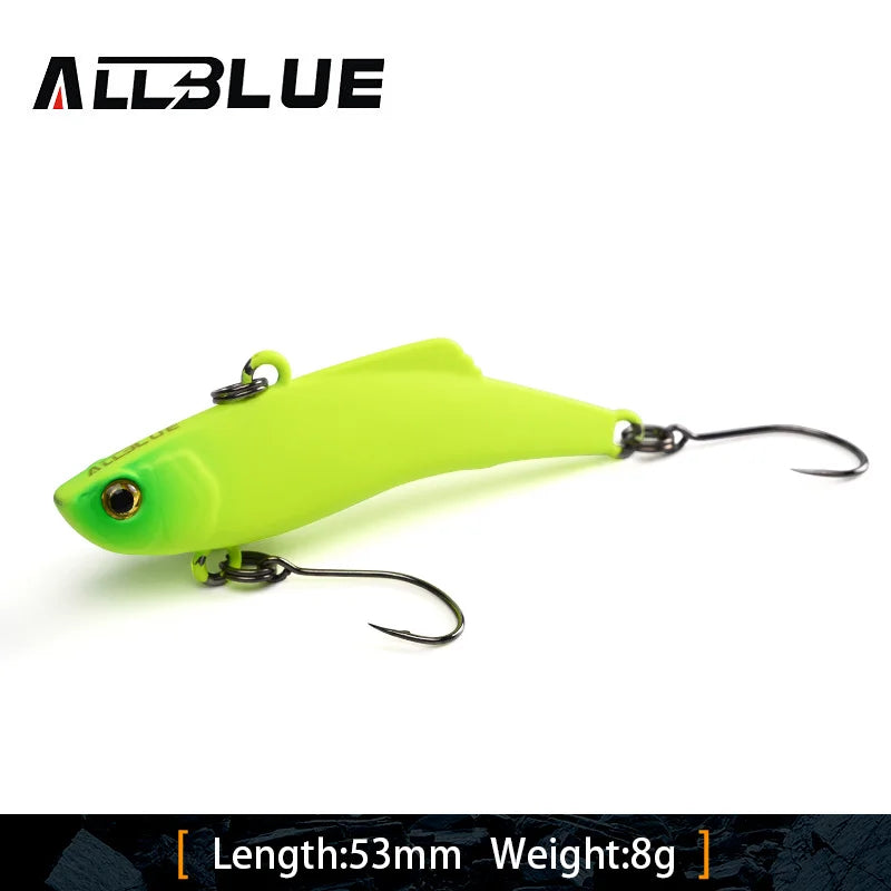 ALLBLUE Silent VIB Sinking Fishing Lure 8g 18g Hard Solid Wobbler Plastic Vibration Trout Bass Pike Artificial Winter Ice Bait