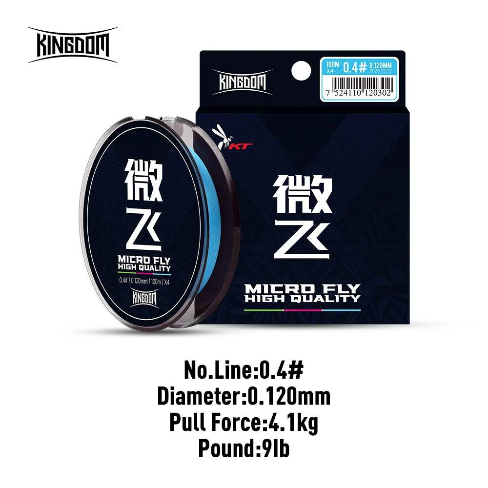 Kingdom Micro Fly MX T4/T8 PE Braided Fishing Line - Fish & Cheaps | Fishing & Outdoor Gear