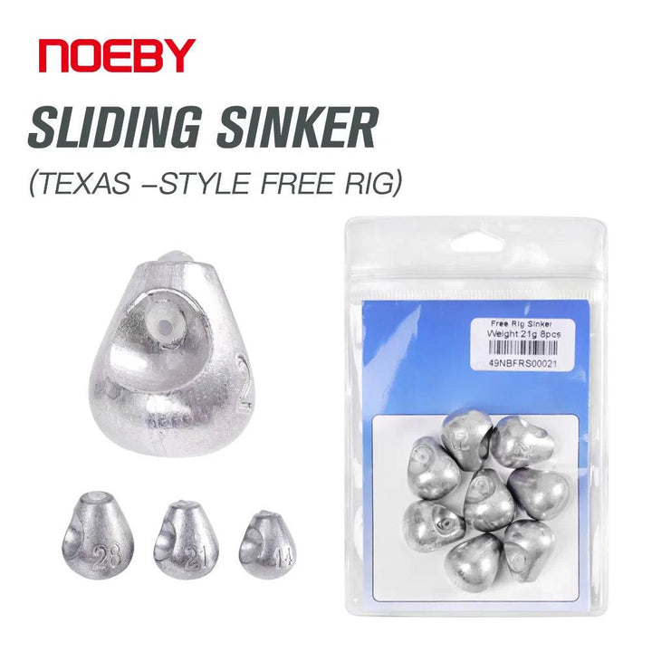 Noeby Sliding Sinker – Texas, Free, Florida, Carolina Rigs - Fish & Cheaps | Fishing & Outdoor Gear