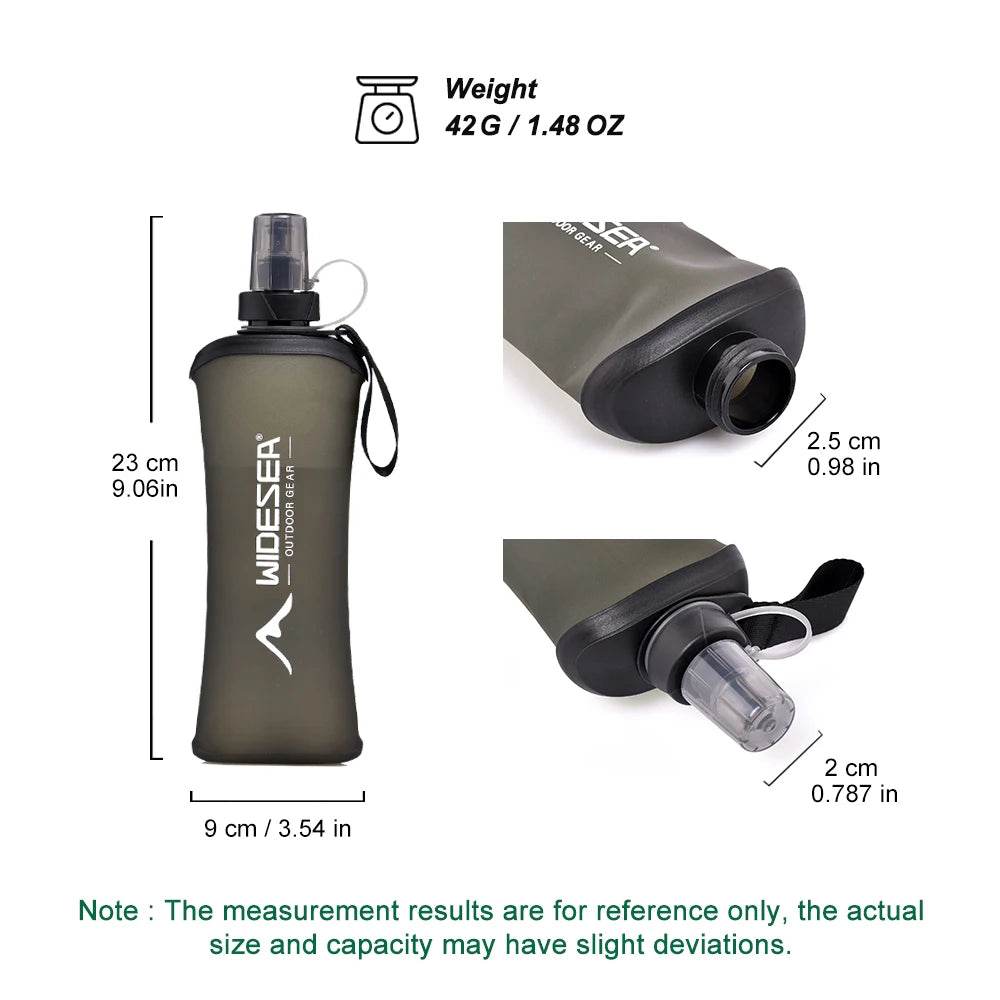 Widesea Soft Flask – 500ml Collapsible Water Bottle - Fish & Cheaps | Fishing & Outdoor Gear