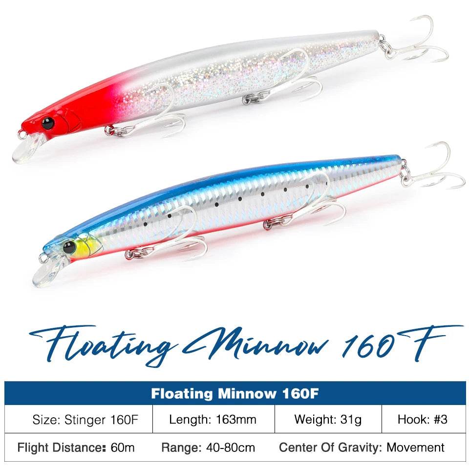 TSURINOYA 160F Ultra-long Casting Floating Minnow - Fish & Cheaps | Fishing & Outdoor Gear