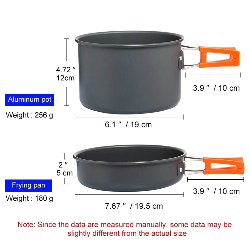 Widesea 2–3 Person Pot Set — Non-Stick Aluminium Cookware - Fish & Cheaps | Fishing & Outdoor Gear