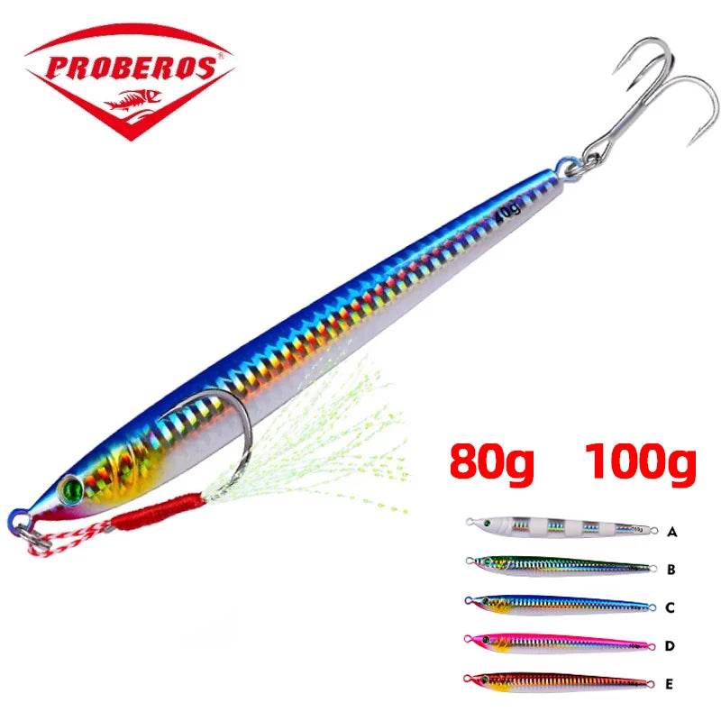 PROBEROS 80–100g Metal Jig Bait – Premium Trolling Lure - Fish & Cheaps | Fishing & Outdoor Gear