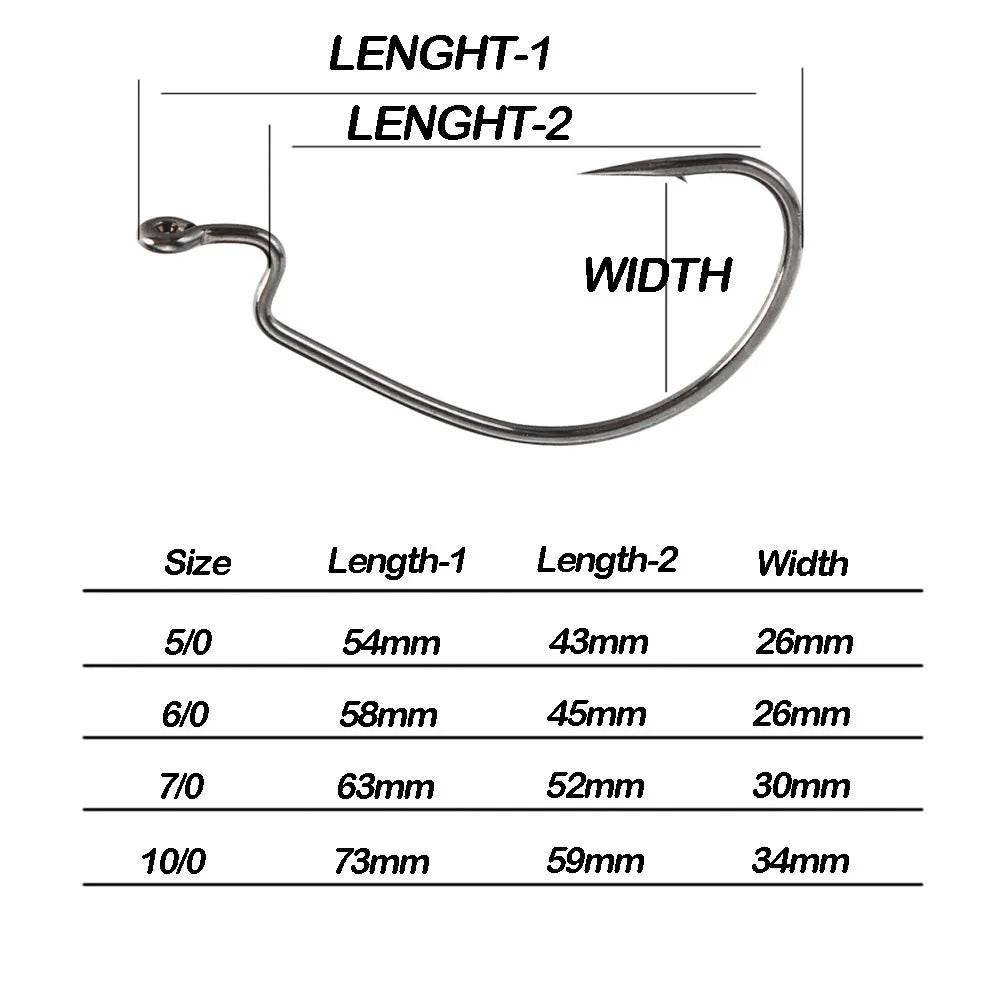 JOHNCOO 4X Blood Wide Crank Fishing Hooks - Fish & Cheaps | Fishing & Outdoor Gear