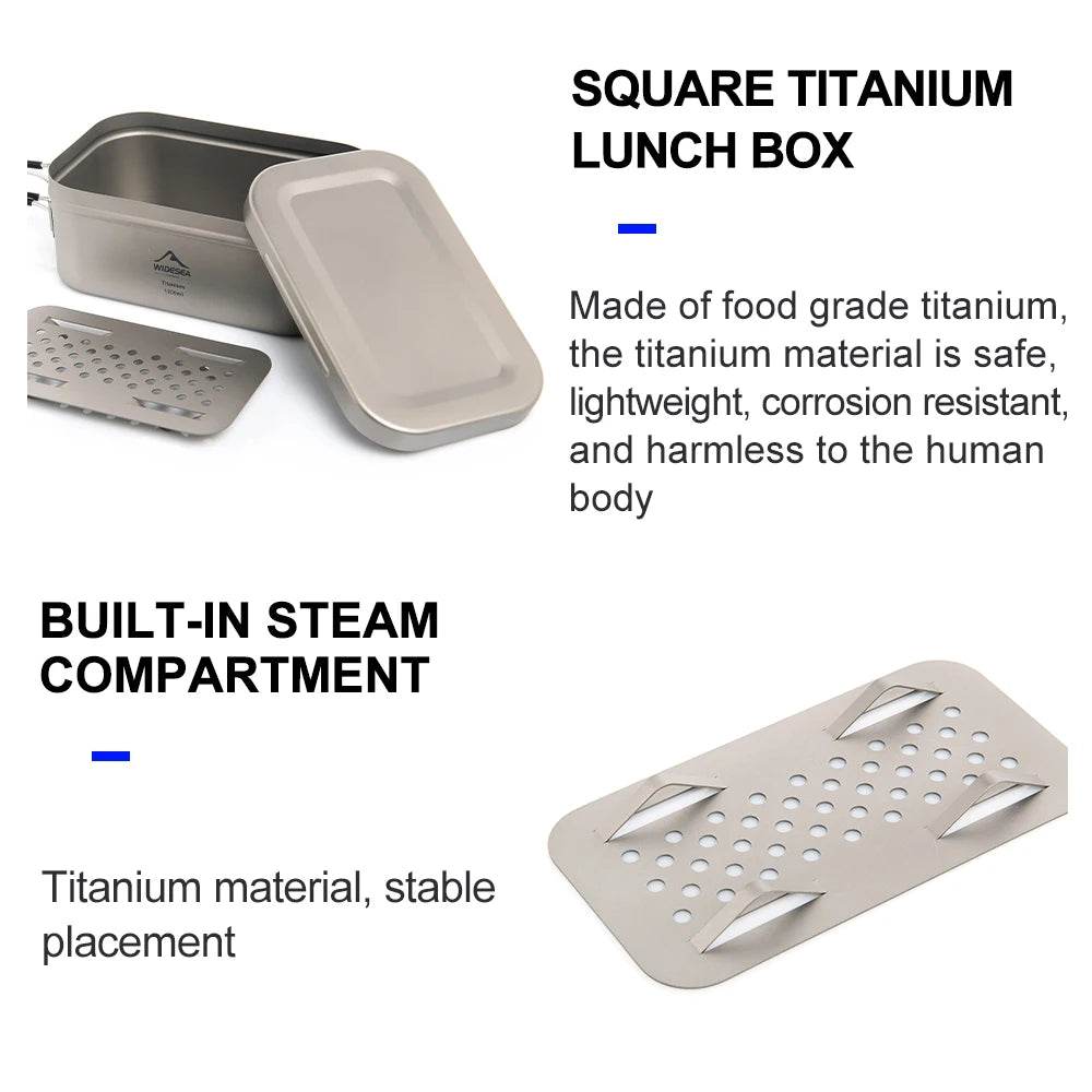 Widesea Lightweight Titanium Camping Lunch Box - Fish & Cheaps | Fishing & Outdoor Gear