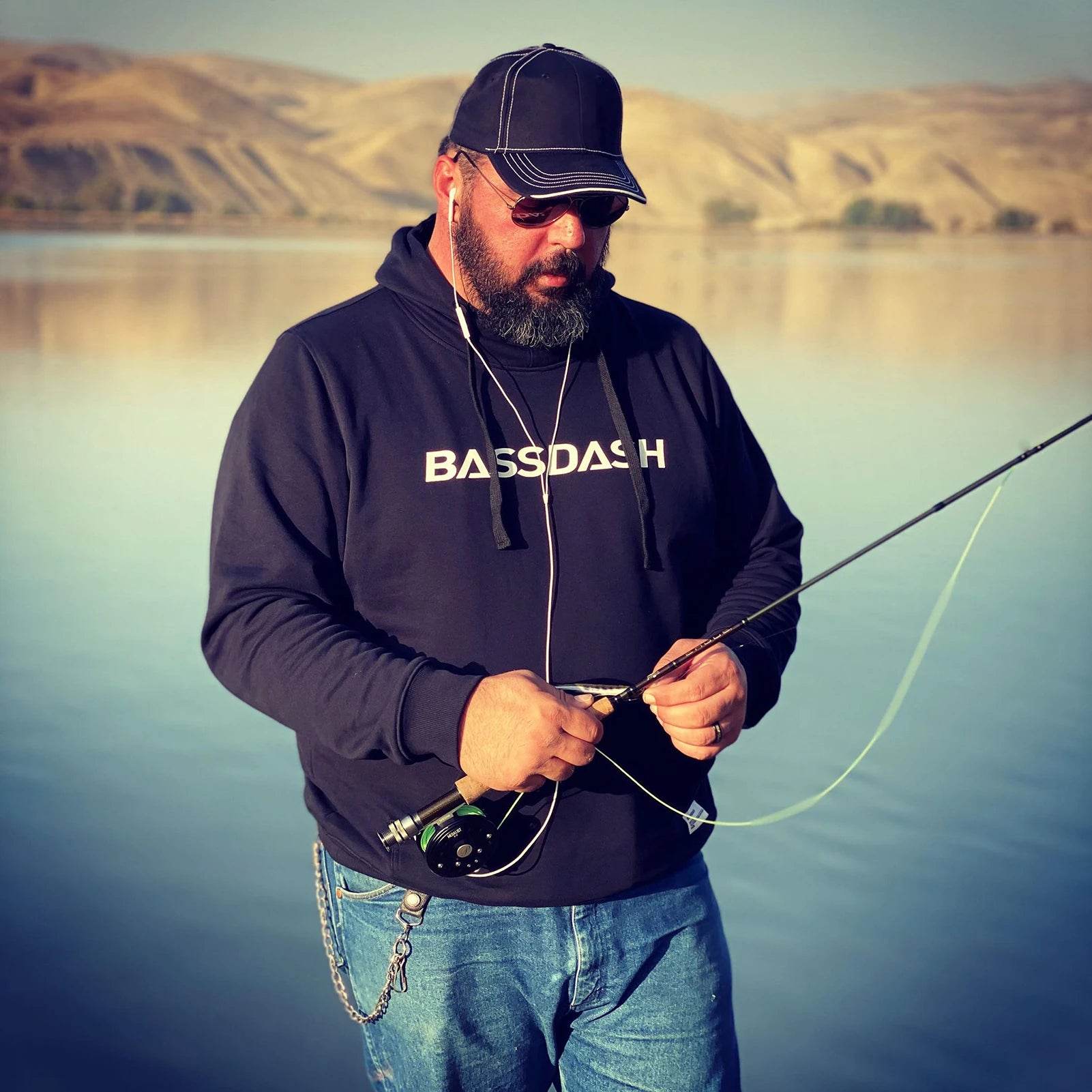 BASSDASH Cotton Hoodie – Men’s Warm Pullover - Fish & Cheaps | Fishing & Outdoor Gear