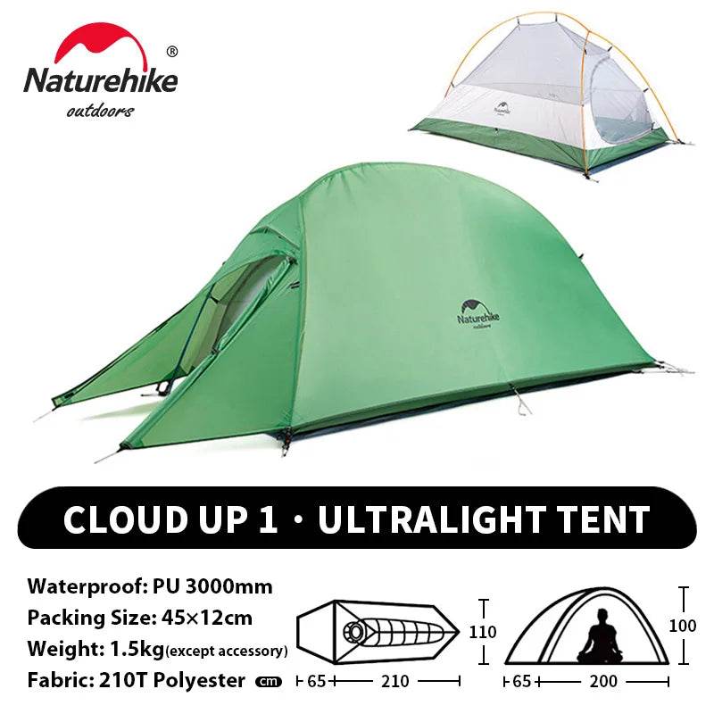 Naturehike Cloud Up 2 Ultralight Trekking Tent - Fish & Cheaps | Fishing & Outdoor Gear