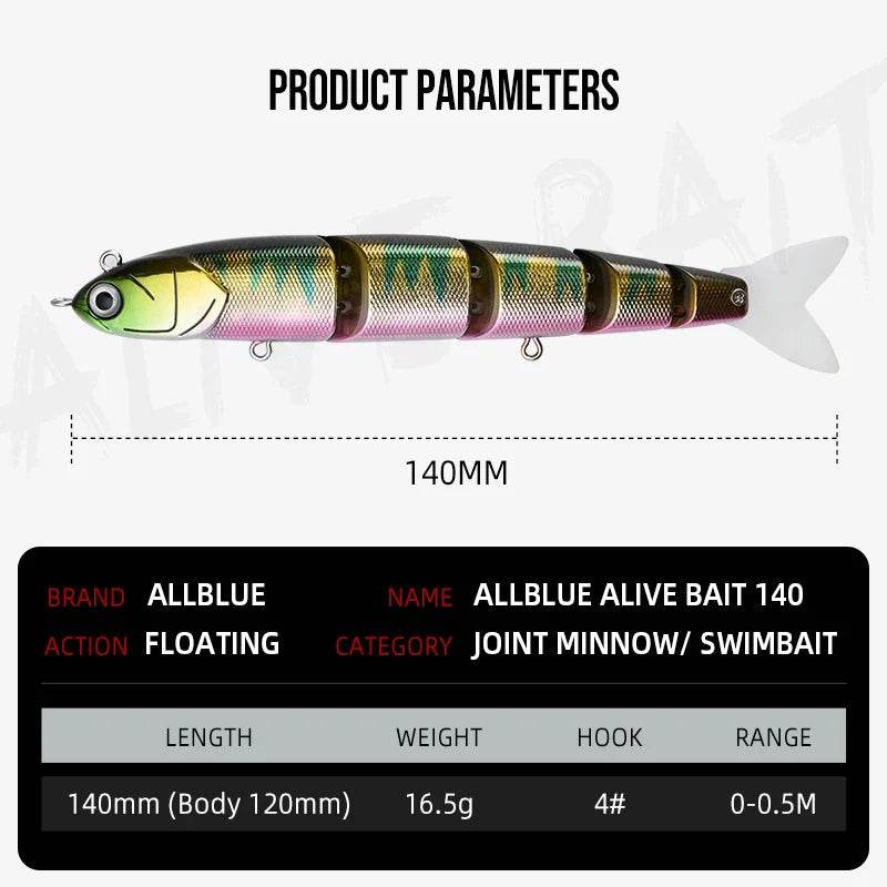 ALLBLUE ALIVE BAIT 140mm Swimbait - Fish & Cheaps | Fishing & Outdoor Gear