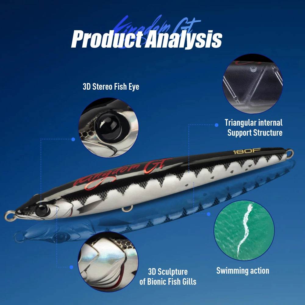 Kingdom GT Sea Fishing Lure – Topwater Pencil - Fish & Cheaps | Fishing & Outdoor Gear