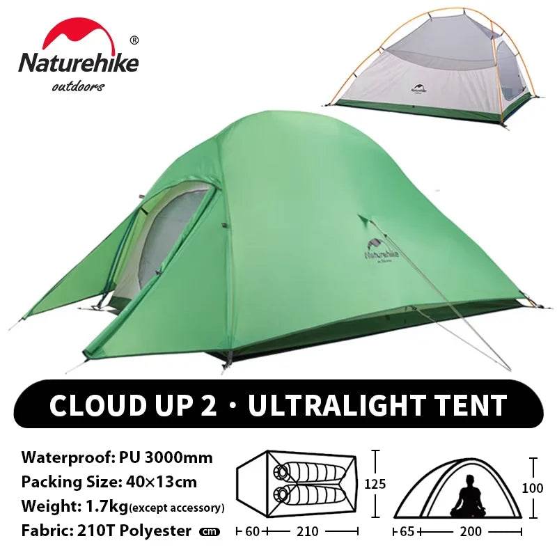 Naturehike Cloud Up 2 – Ultralight 2-Person Camping Tent - Fish & Cheaps | Fishing & Outdoor Gear