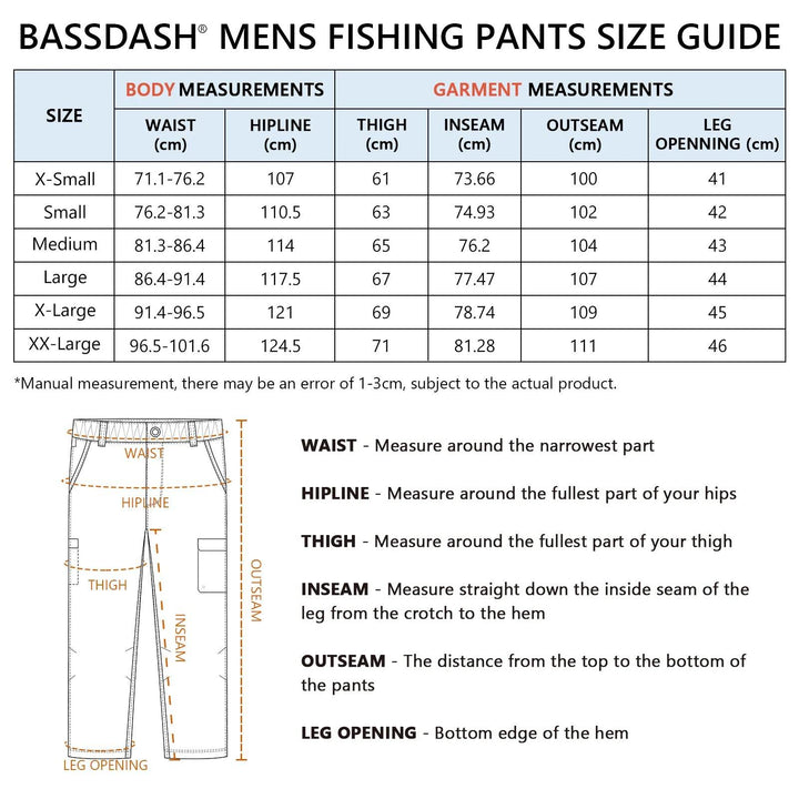 BASSDASH Men’s Quick Dry Fishing Cargo Pants - Fish & Cheaps | Fishing & Outdoor Gear