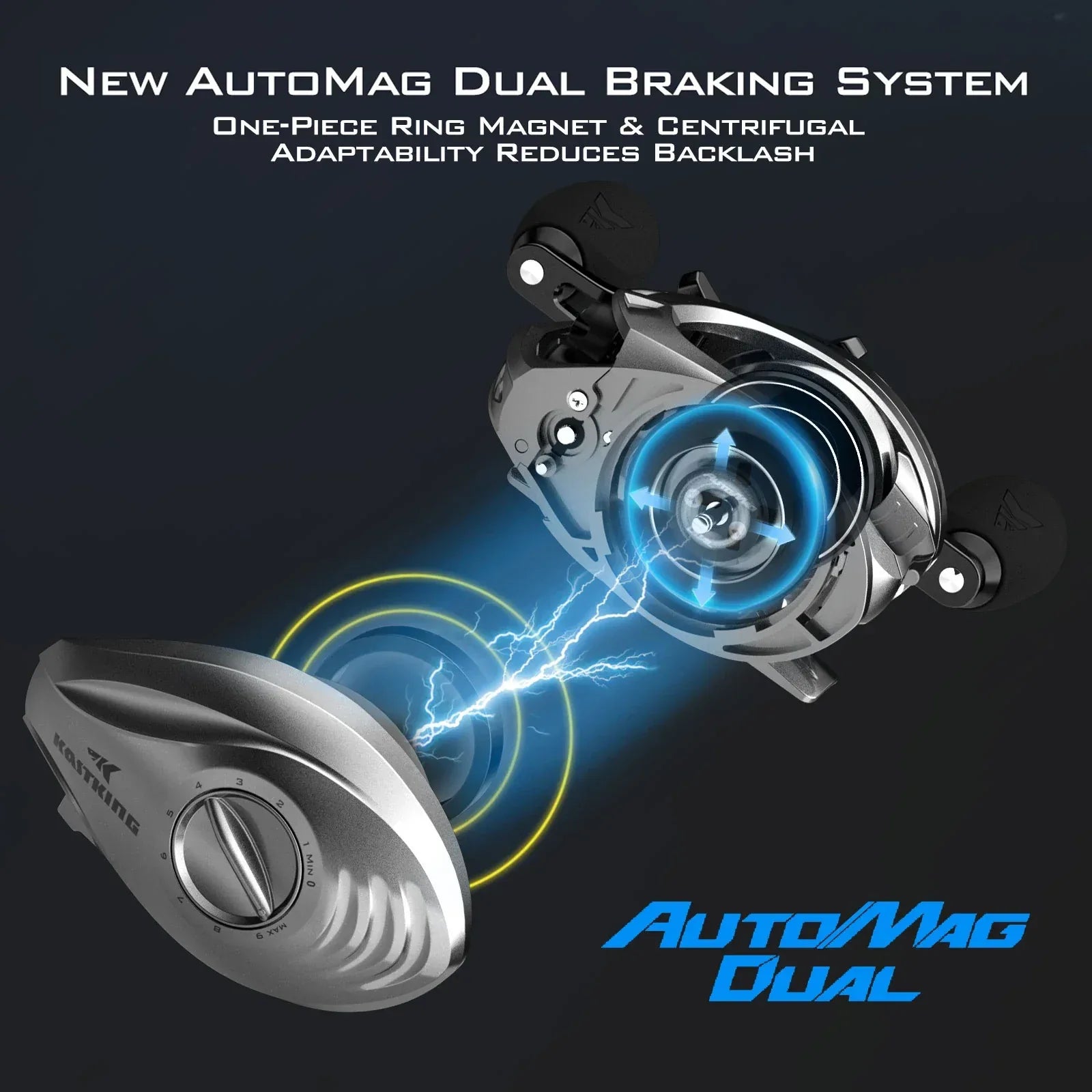 KastKing MegaJaws Baitcasting Reel – AutoMag Dual Braking, 17.6 lb Carbon Drag - Fish & Cheaps | Fishing & Outdoor Gear