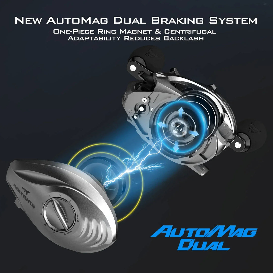 KastKing MegaJaws Baitcasting Reel – AutoMag Dual Braking, 17.6 lb Carbon Drag - Fish & Cheaps | Fishing & Outdoor Gear