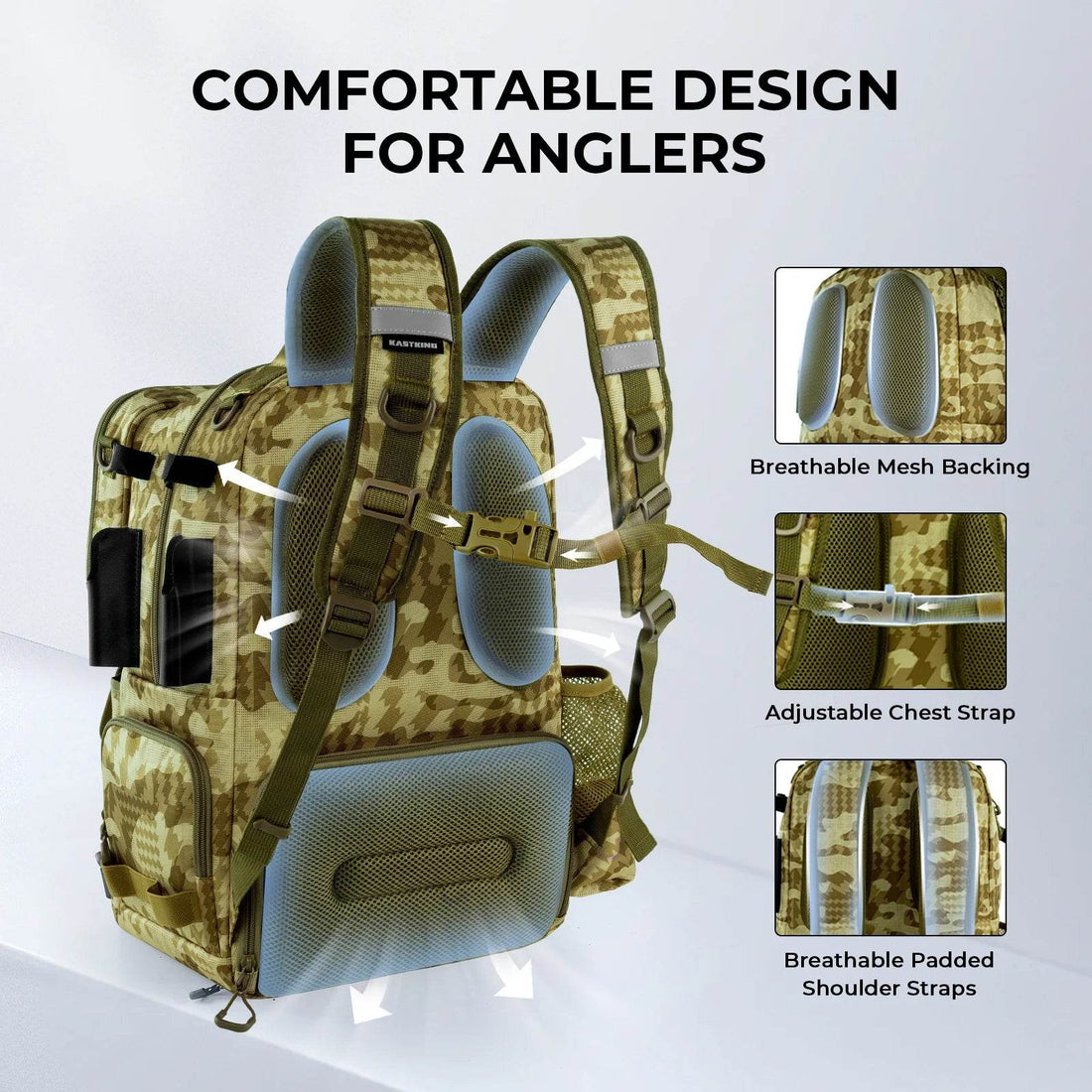 KastKing BaitSpace 50L Tackle Backpack - Fish & Cheaps | Fishing & Outdoor Gear