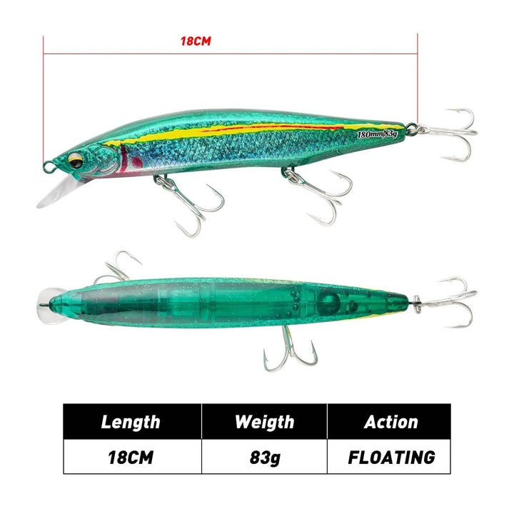 Johncoo 18cm Floating Minnow – Big Game Lure - Fish & Cheaps | Fishing & Outdoor Gear