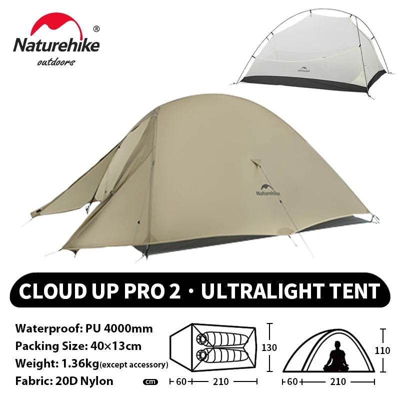 Naturehike Cloud Up 2 – Ultralight 2-Person Camping Tent - Fish & Cheaps | Fishing & Outdoor Gear
