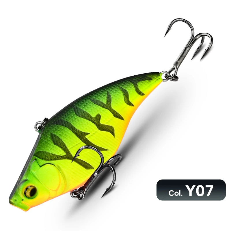 MEREDITH 75mm 19g Vibration Fishing Lure Lipless Crankbaits Sinking Hard Lure Artificial VIB Bait Bass Fishing Lures