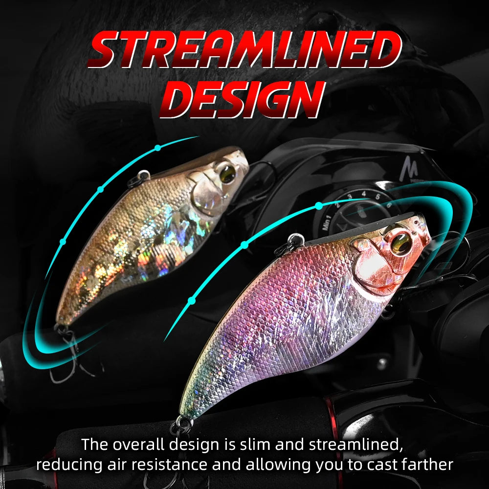 MEREDITH 75mm 19g Vibration Fishing Lure Lipless Crankbaits Sinking Hard Lure Artificial VIB Bait Bass Fishing Lures