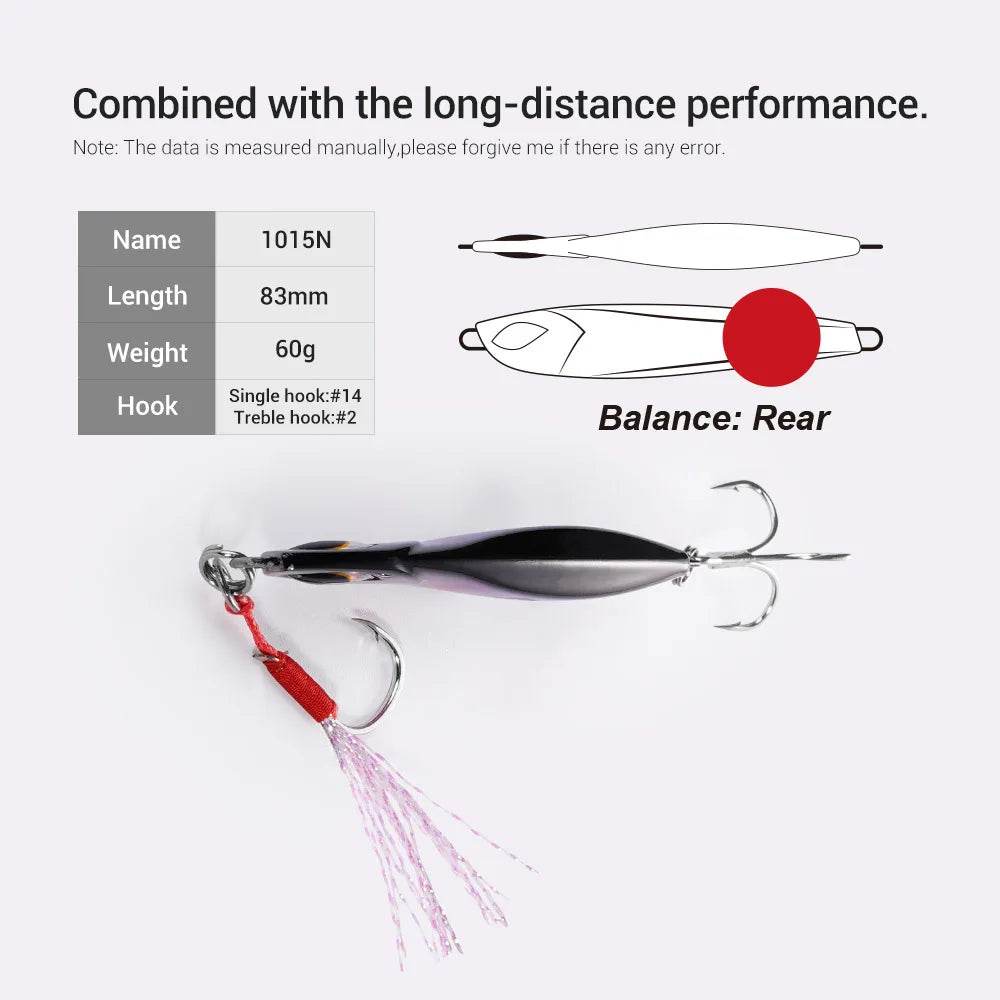 NOEBY Sardine Slide Jig 83mm 60g – Saltwater Metal Jig - Fish & Cheaps | Fishing & Outdoor Gear