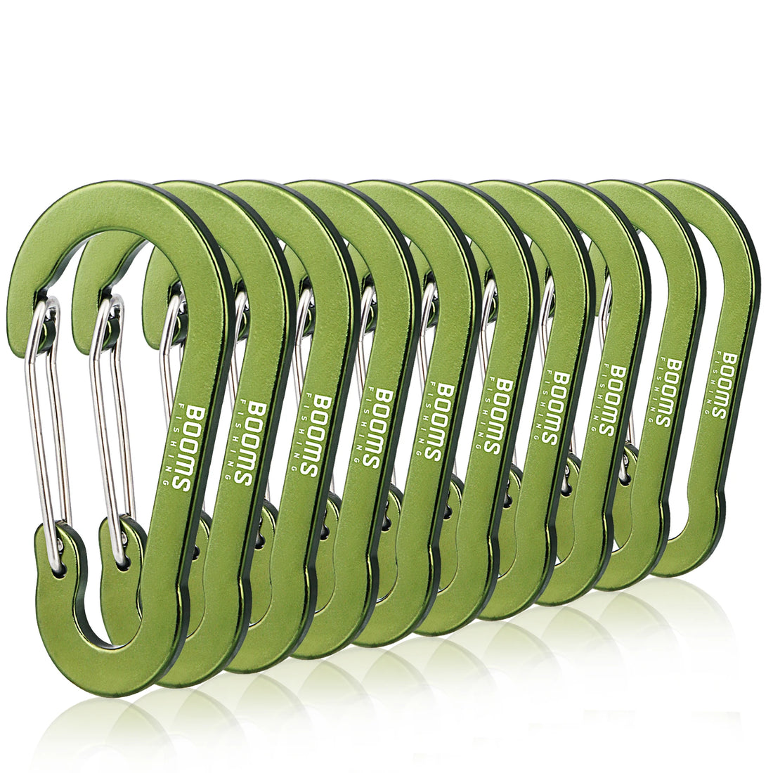 Booms Fishing CC5 Alloy Carabiner Clip – 10 Pack