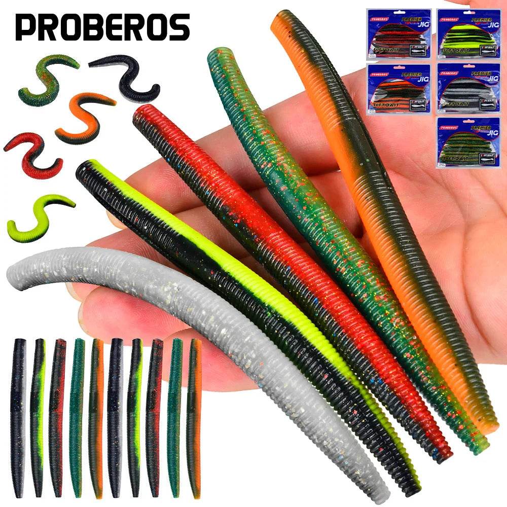 PROBEROS Lifelike Fishy Smell Worm Lures - Fish & Cheaps | Fishing & Outdoor Gear