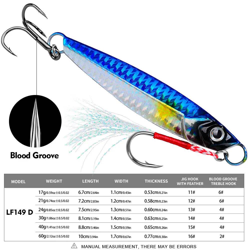 PROBEROS Metal Jig Fishing Lure – Versatile Saltwater & Freshwater Performer - Fish & Cheaps | Fishing & Outdoor Gear