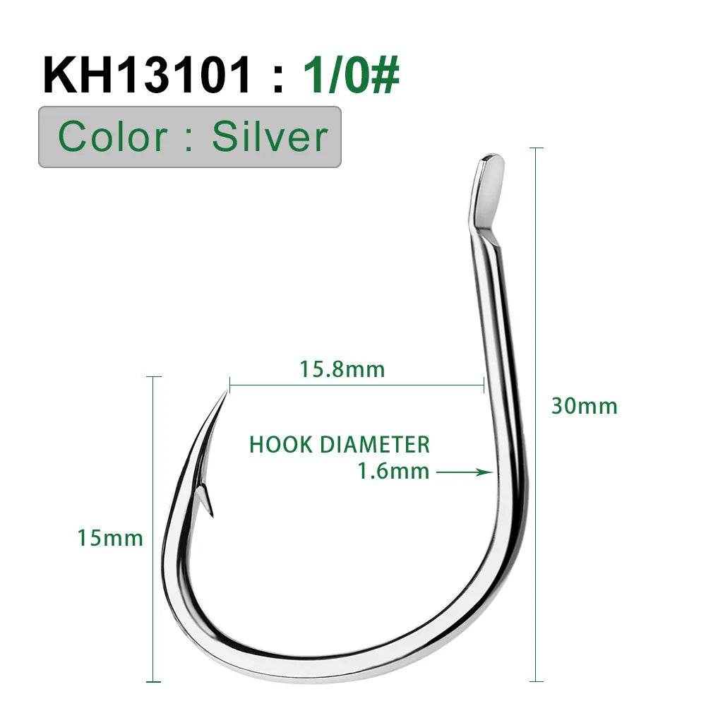 PROBEROS Barbed Big Fishing Hooks – 10 Pack - Fish & Cheaps | Fishing & Outdoor Gear