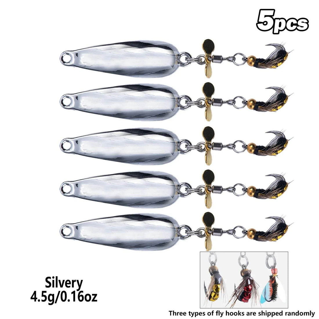 Goture 5pcs Lure Spoonbait Spinners – Hard Sequins Set - Fish & Cheaps | Fishing & Outdoor Gear