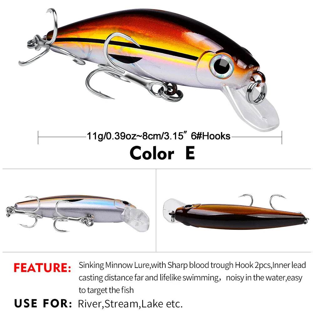 PROBEROS Sinking Minnow 80mm – Lifelike Crankbait Action - Fish & Cheaps | Fishing & Outdoor Gear