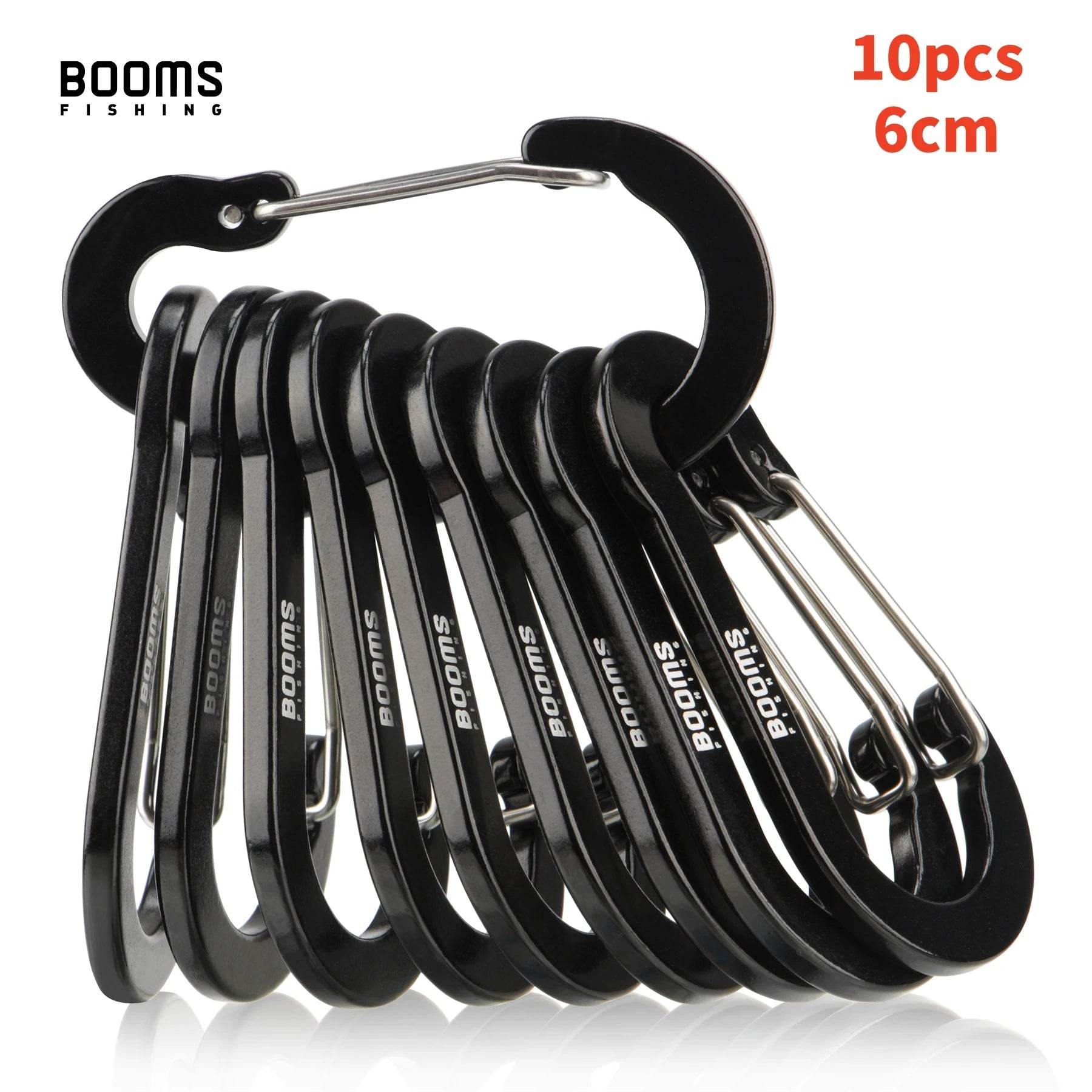 Booms Fishing 6cm Aluminium Carabiner Clips – 10 Pack - Fish & Cheaps | Fishing & Outdoor Gear