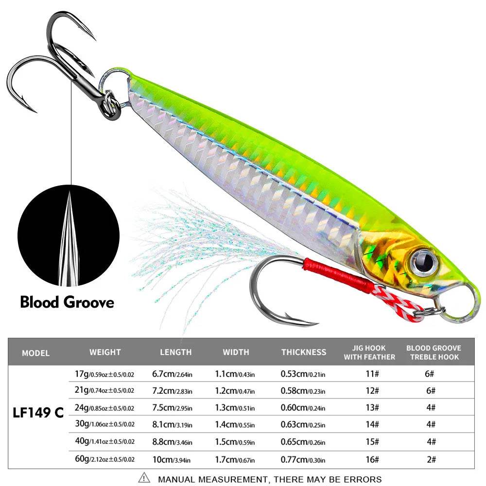 PROBEROS Metal Jig Fishing Lure – Versatile Saltwater & Freshwater Performer - Fish & Cheaps | Fishing & Outdoor Gear